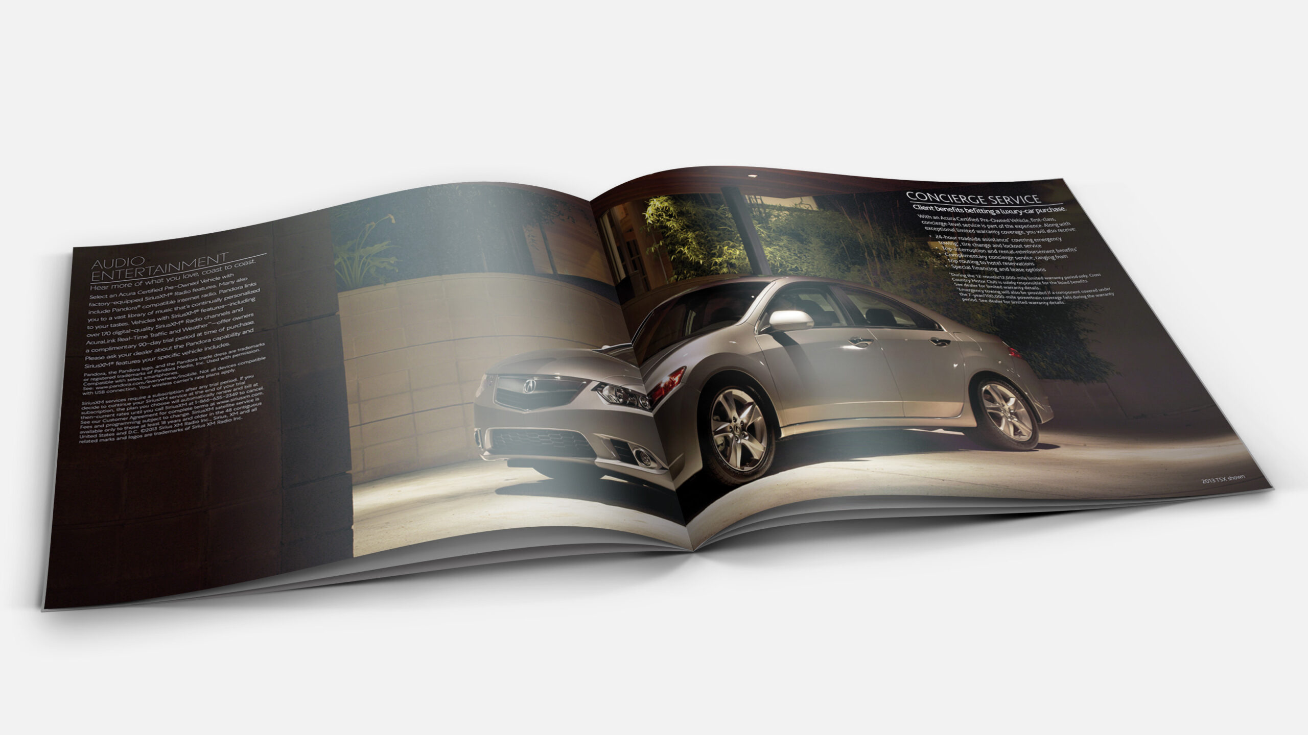 layout of a brochure for certified pre-owned used cars